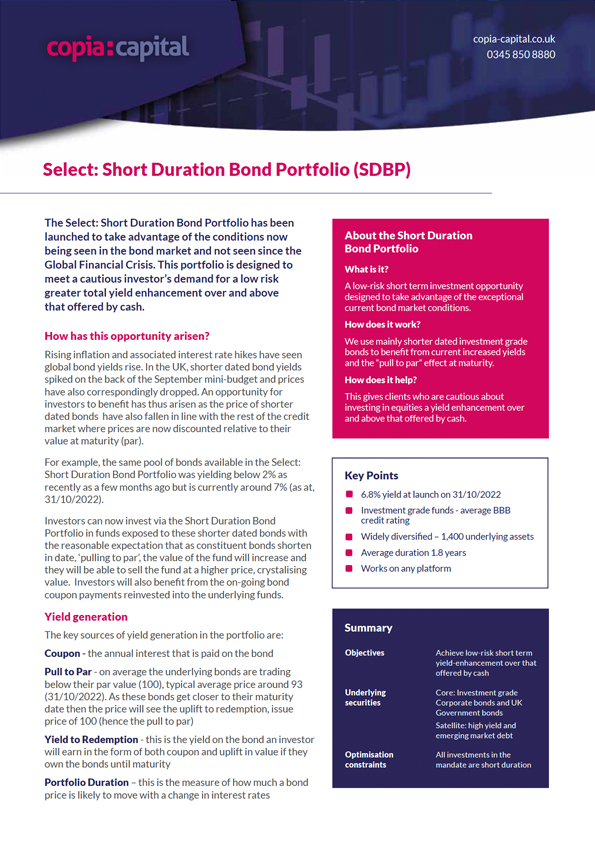Select: Short Duration Bond Portfolio (SDBP)