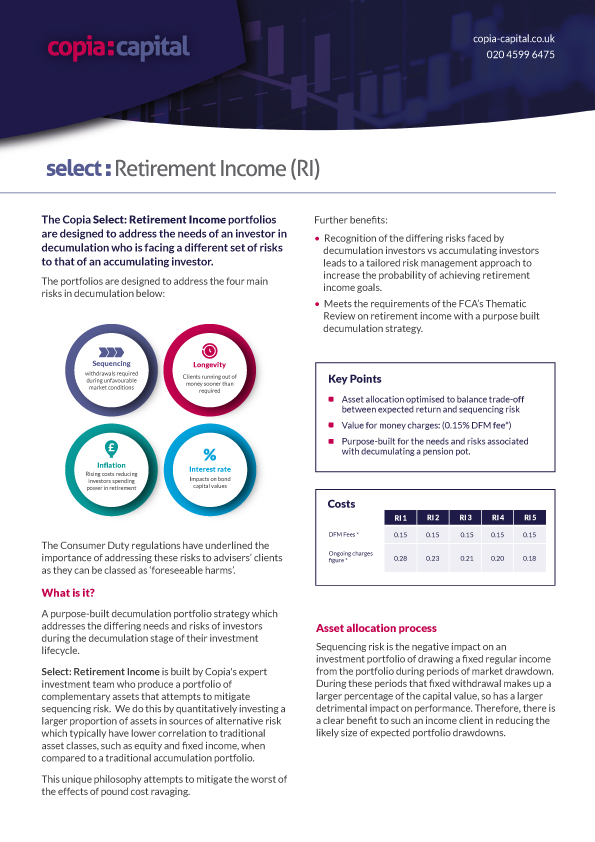 Copia Select: Retirement Income (RI)